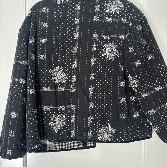 THE GREAT. Black and White Patterned Jacket - Picture 2 of 6